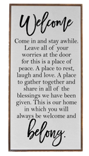 Load image into Gallery viewer, Wall Art Sign - Come In and Stay Awhile