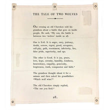 Load image into Gallery viewer, Wall Tarp - The Tale of Two Wolves