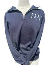 Load image into Gallery viewer, Quarter Zip “N|V” sweatshirt
