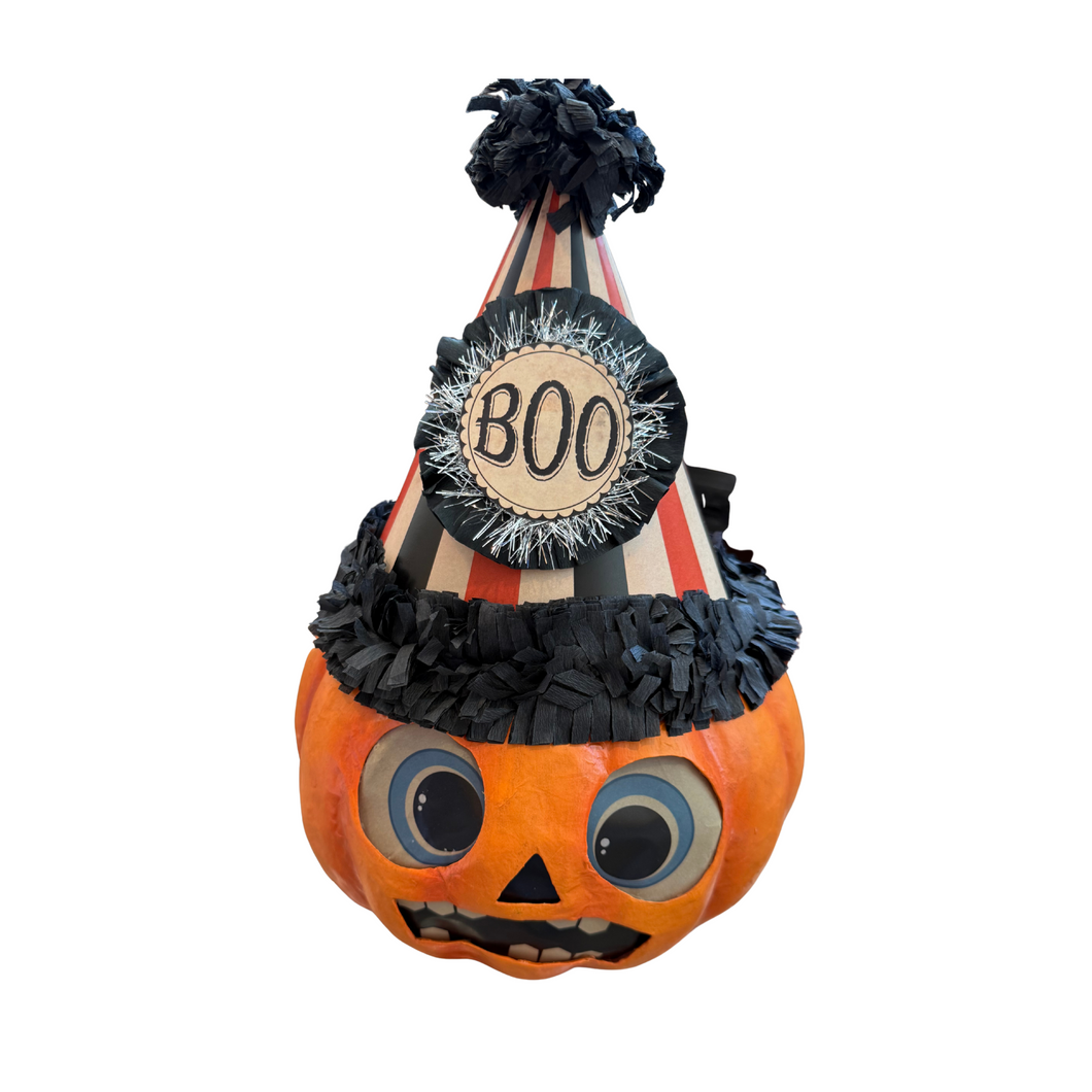 Paper Mache Party Hat Pumpkin
