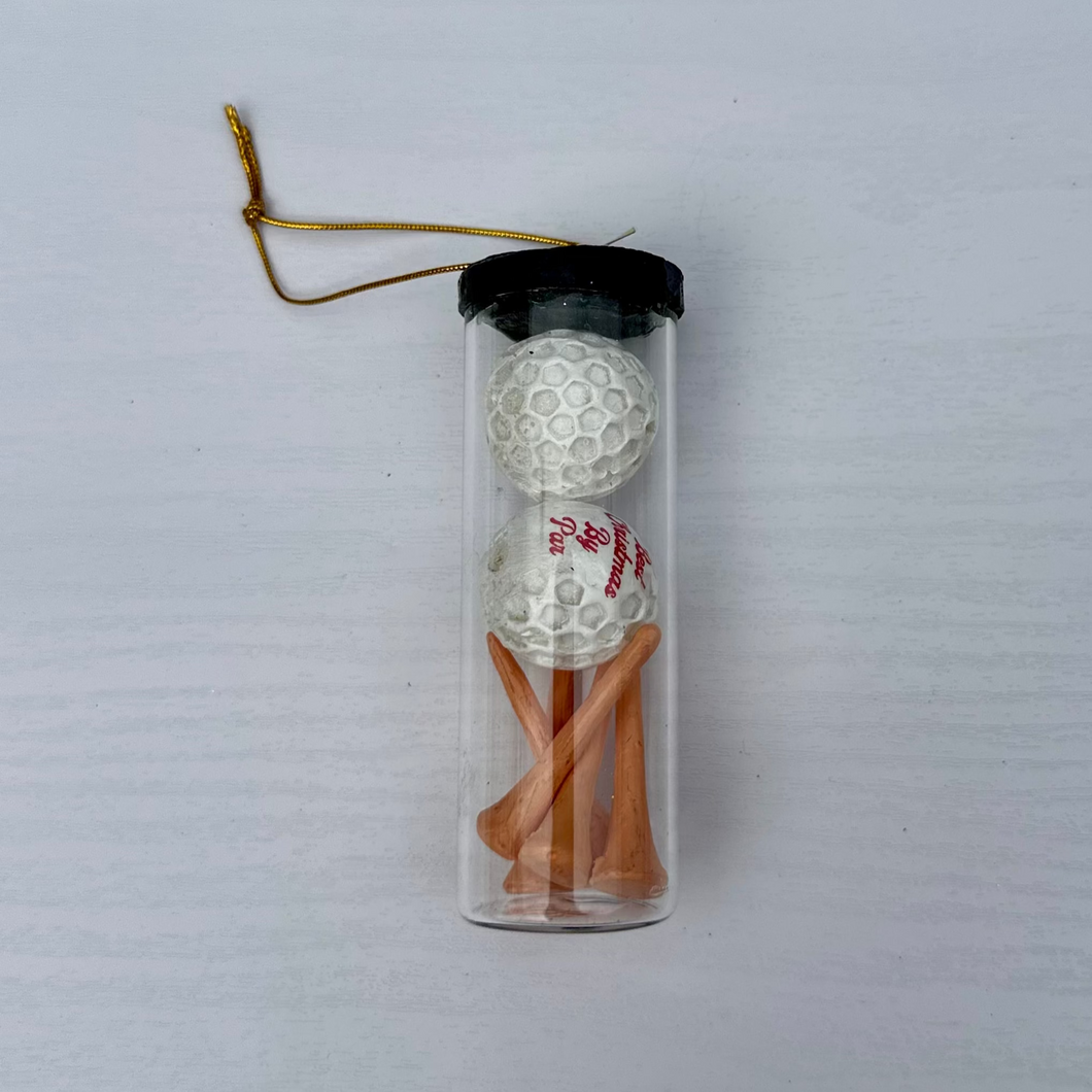Golf Balls and Tees Christmas Ornament