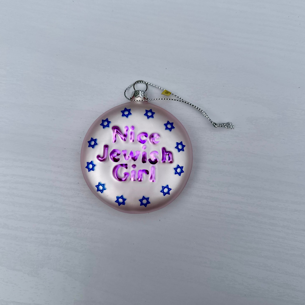 Nice Jewish Girl Ornament