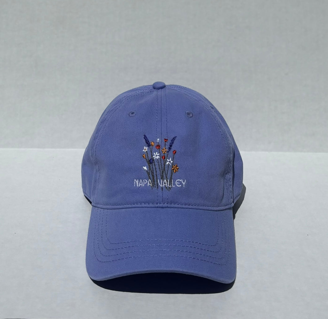 Floral Napa Valley Baseball Hat