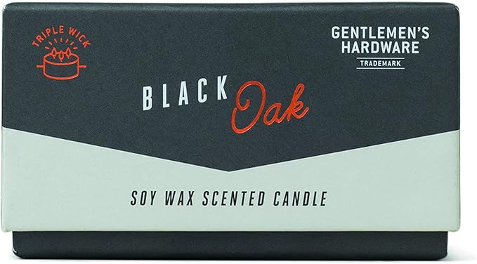 Gentlemen's Hardware - Black Oak Soy Wax Scented Candle