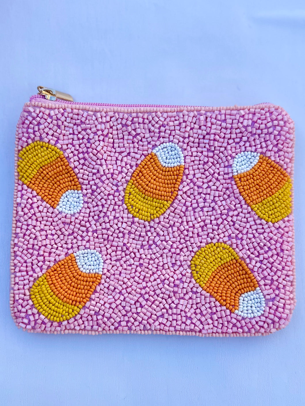 Pink Candy Corn Sequined Purse
