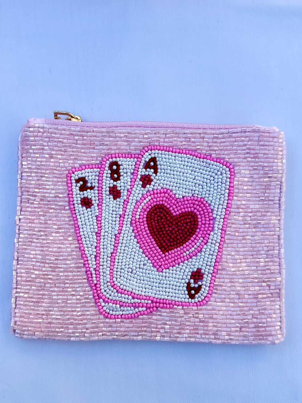 Playing Cards Sequined Purse