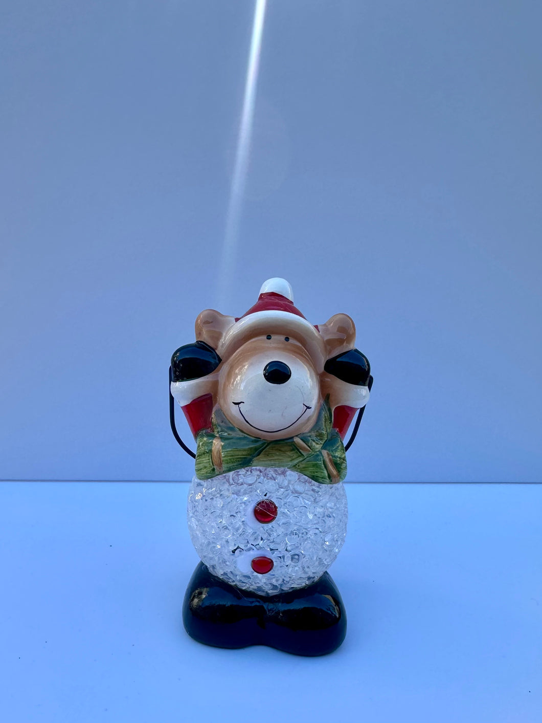 Santa Reindeer Holiday Ornament