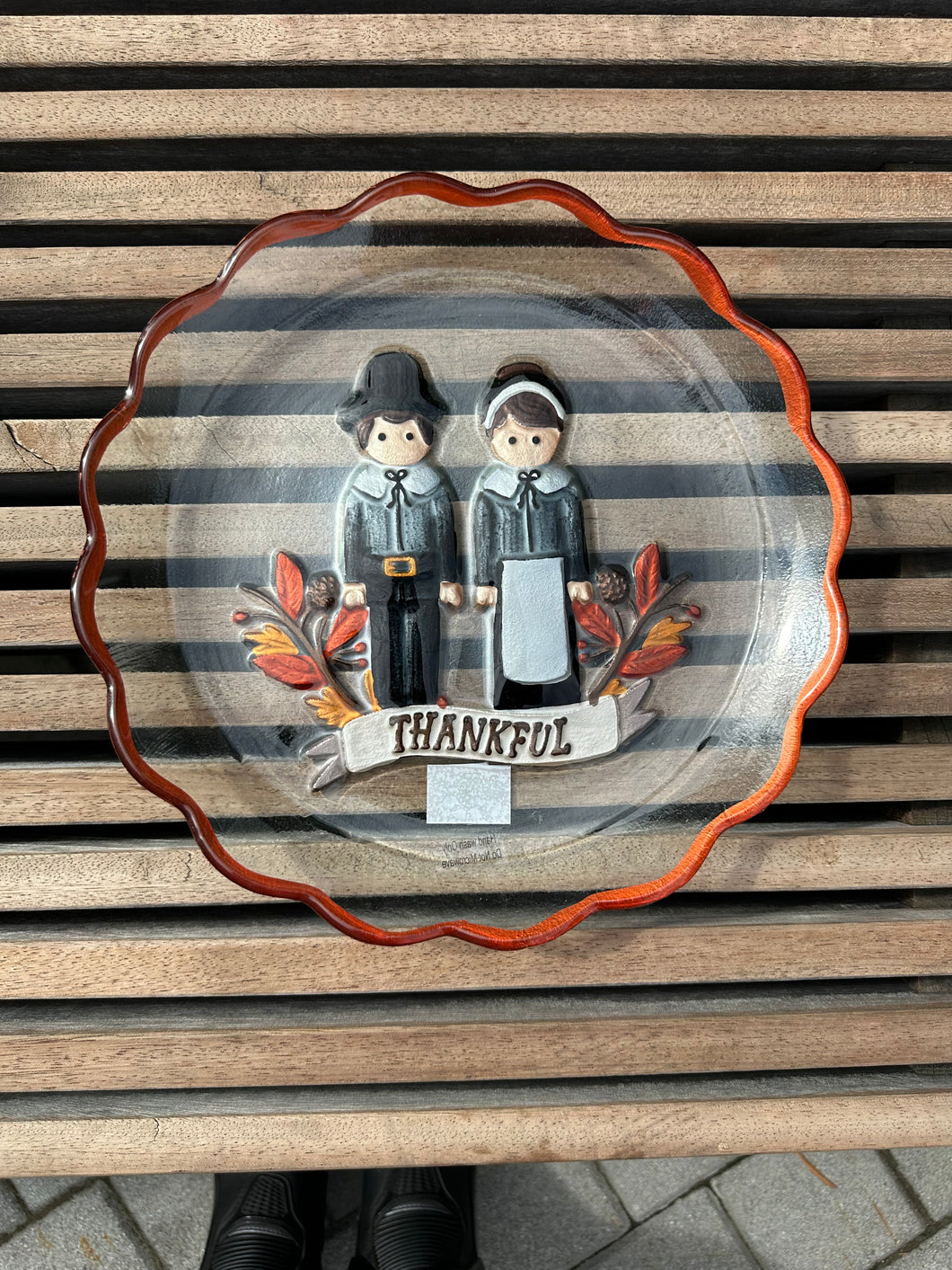 Thankful Glass Plate