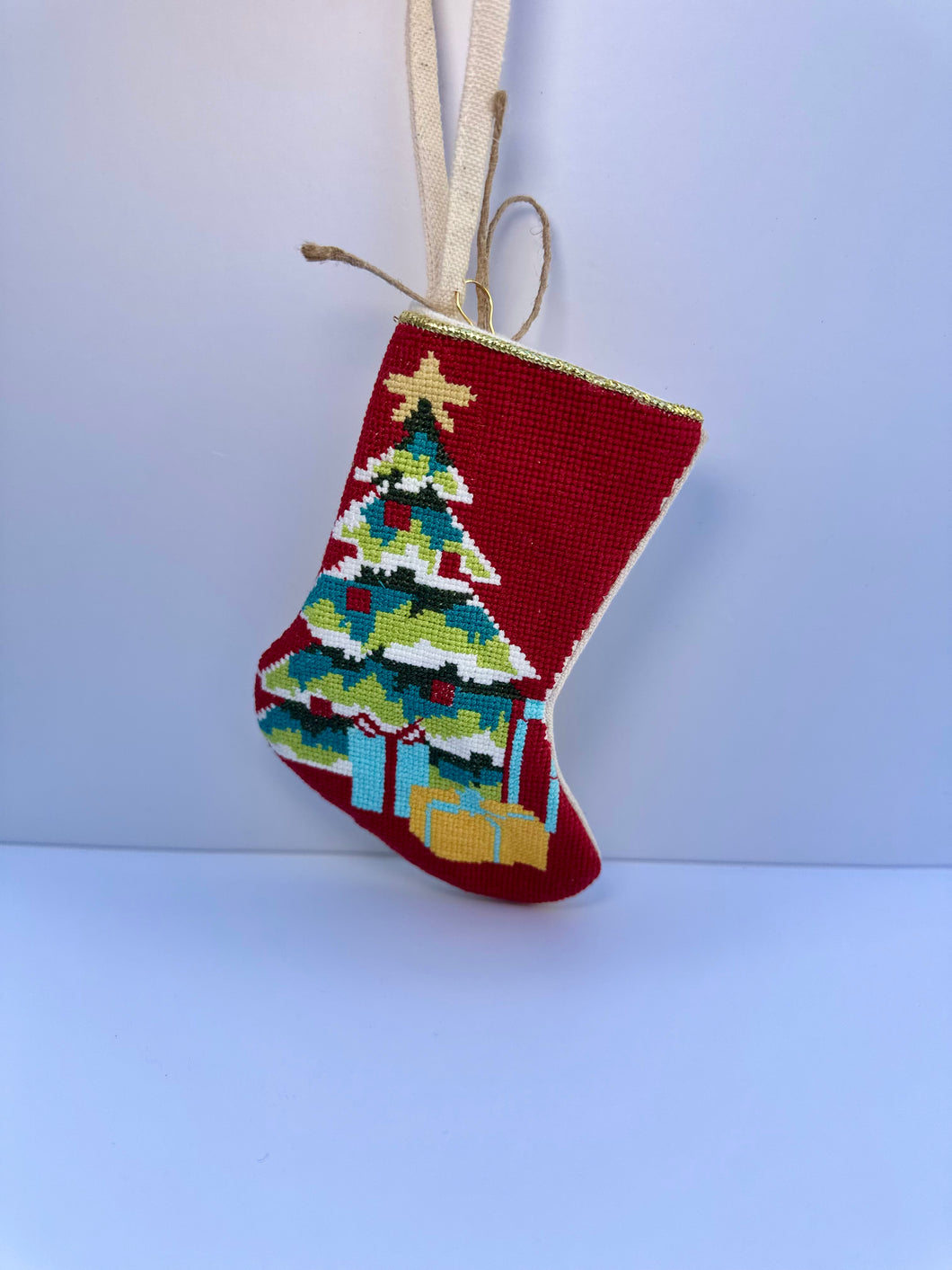 Mini Christmas Tree Stocking Ornament