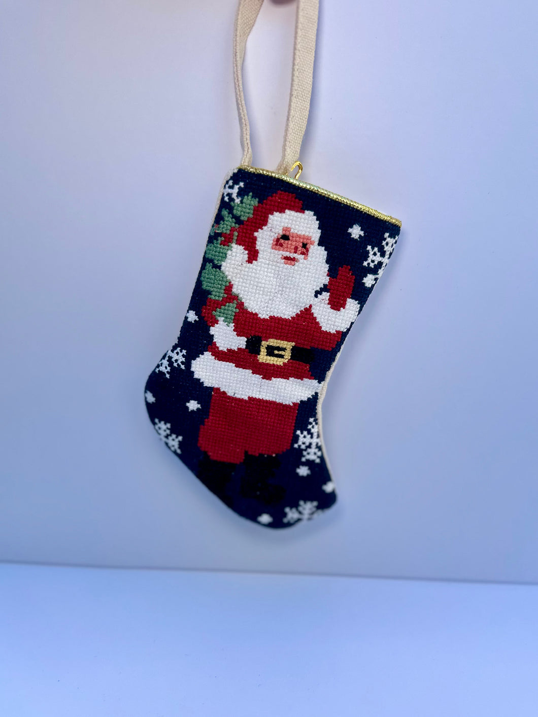 Mini Santa Clause Stocking Ornament