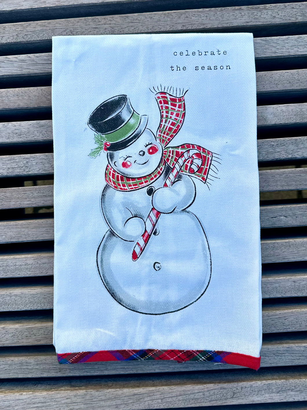 Celebrate The Season Holiday Tea Towel