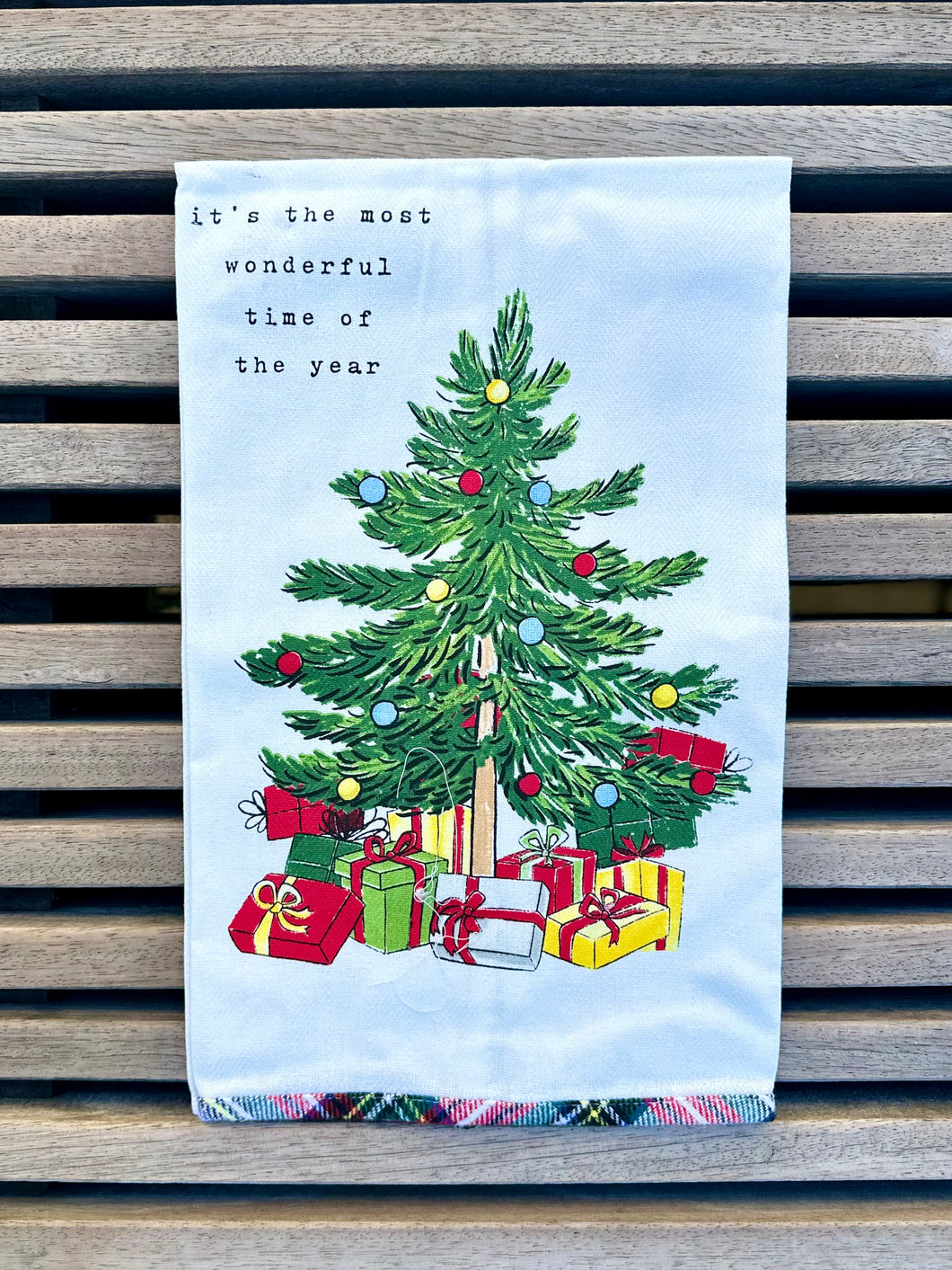 It's The Most Wonderful Time Of The Year Holiday Tea Towel