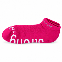 Load image into Gallery viewer, Notes to Self Strong No Show Socks

