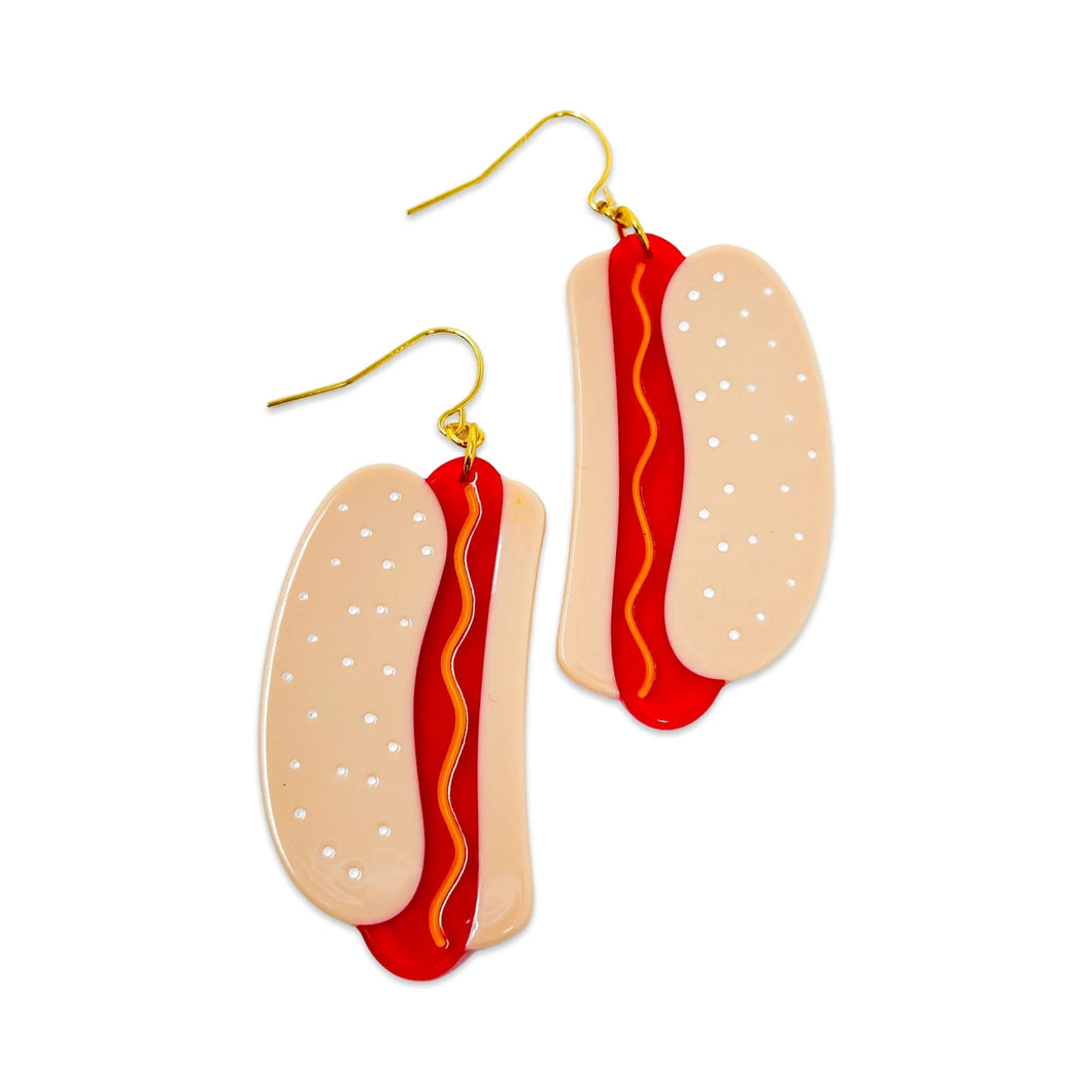 Jenny Lemons - Hot Dog Acetate Earrings