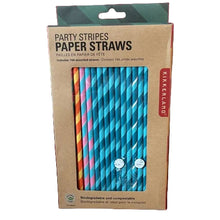 Load image into Gallery viewer, Kikkerland - Party Stripes Paper Straws

