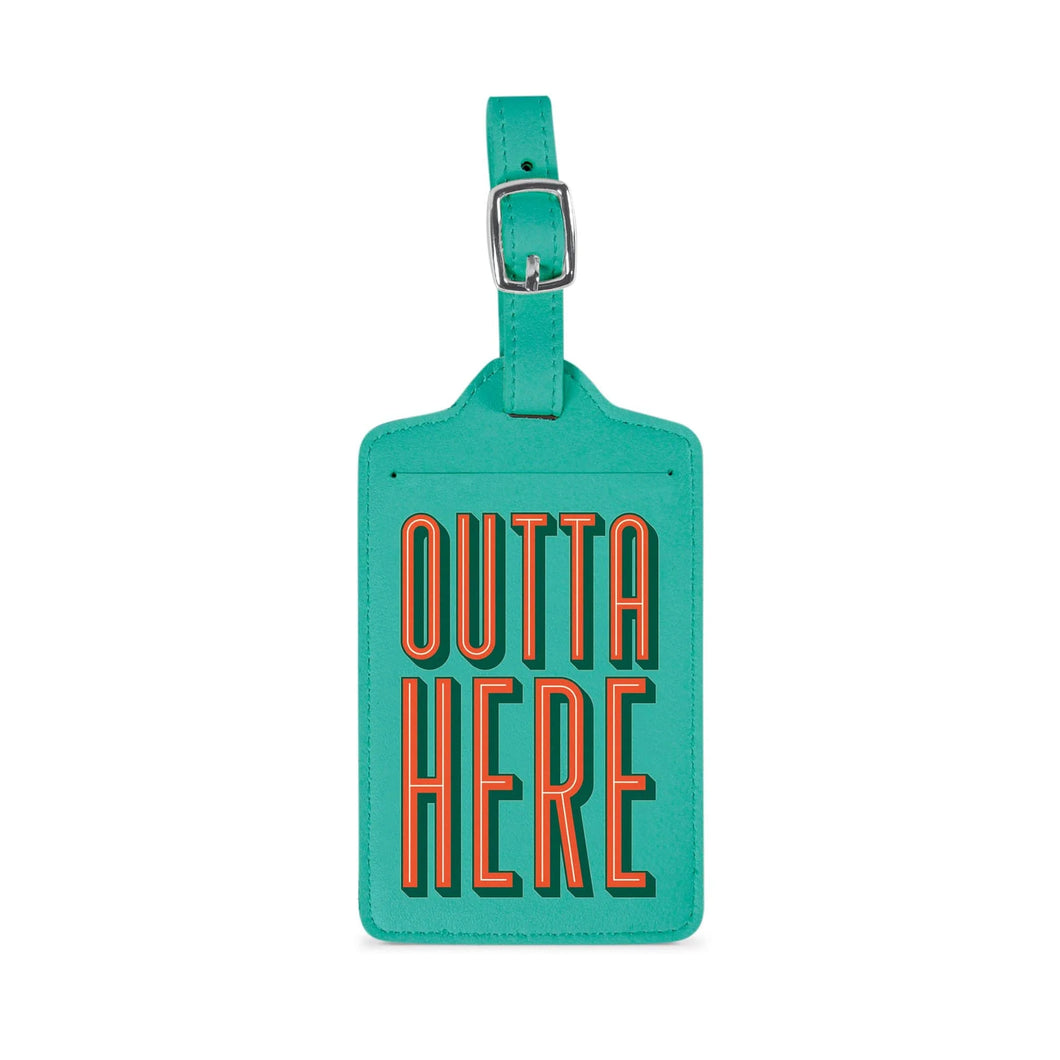 Fred - Outta Here luggage tag
