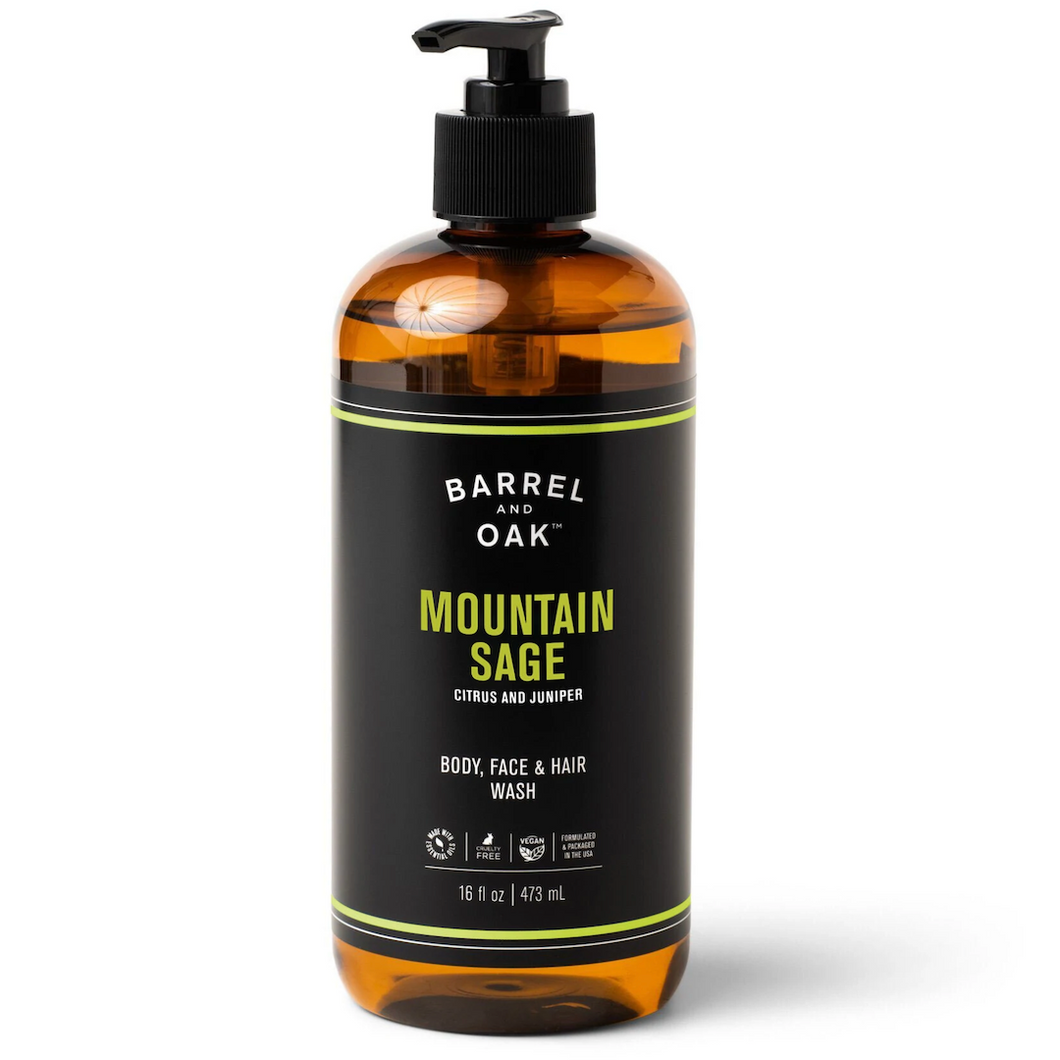 Barrel and Oak™ Hair, Face, and Body All-in-One Wash - Mountain Sage