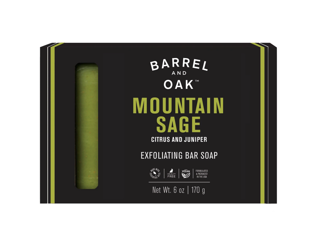 Barrel and Oak™ Exfoliating Bar Soap - Mountain Sage