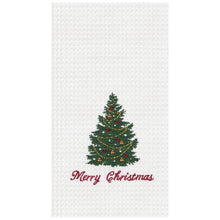 Load image into Gallery viewer, C &amp; F Merry Christmas Waffle Weave Towel
