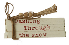Load image into Gallery viewer, &quot;Dashing Through the Snow&quot; Wood Block Faux Books
