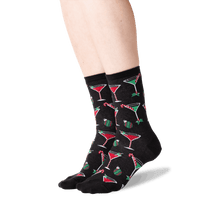 Load image into Gallery viewer, Hotsox Women&#39;s Christmas Cocktails Crew Socks

