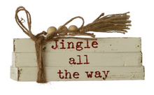 Load image into Gallery viewer, &quot;Jingle All The Way&quot; Wood Block Faux Books
