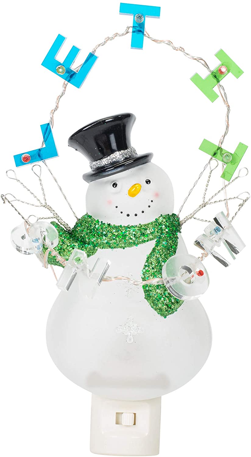 Let It Snow Snowman Christmas Night Light