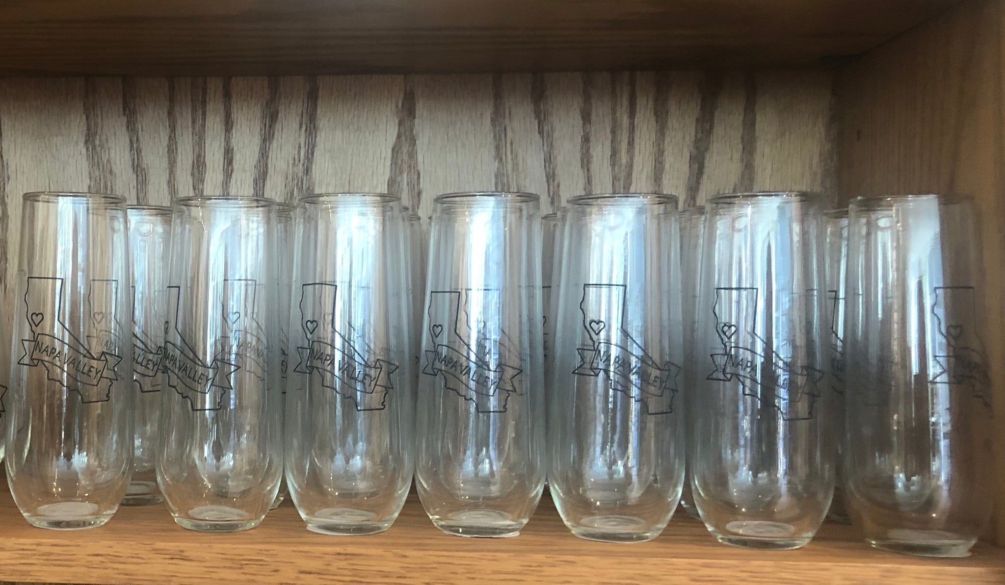 Napa Valley Stemless Flute Glasses – The Bennington Napa Valley, LLC