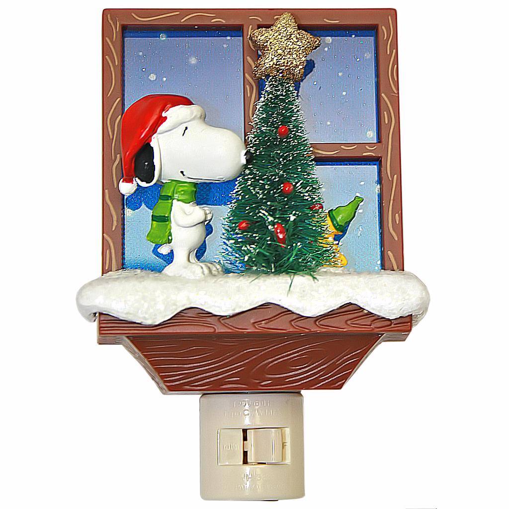 Peanuts Snoopy and Woodstock Christmas Tree Holiday Night Light