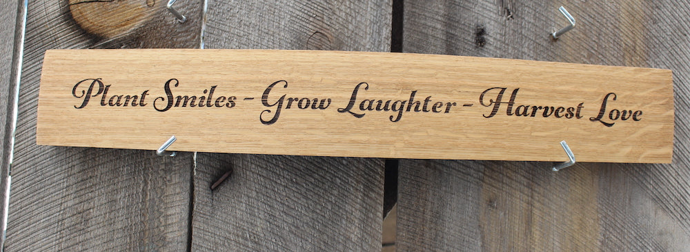 Plant Smiles, Grow Laughter, outlet Harvest Love SIgn