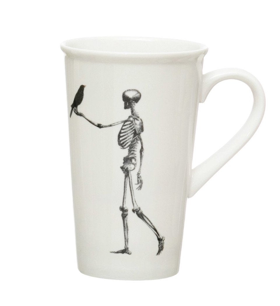 Skelton Halloween Stoneware Mug
