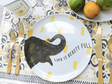 Load image into Gallery viewer, Smart Elephant Art Print Melamine Plate
