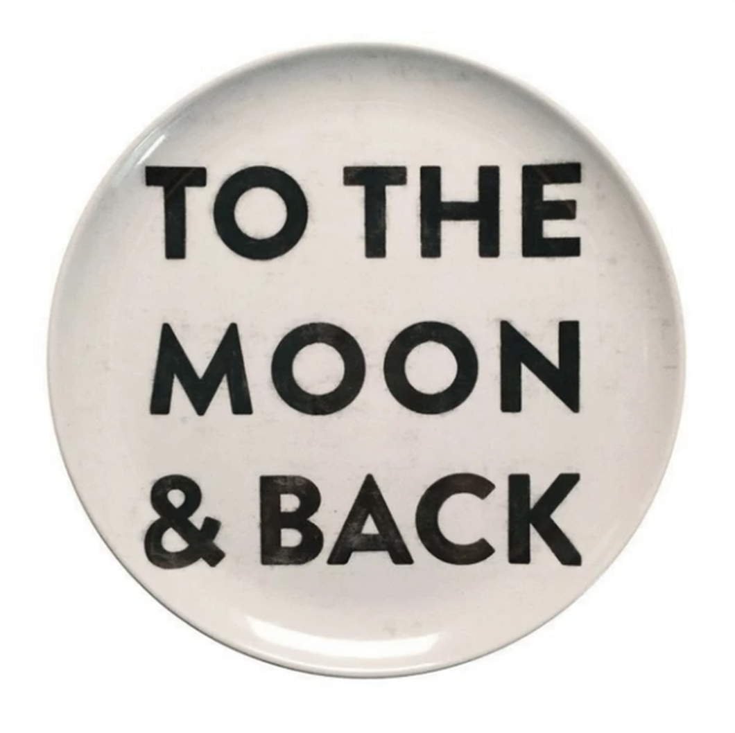 To The Moon & Back Art Print Melamine Plate