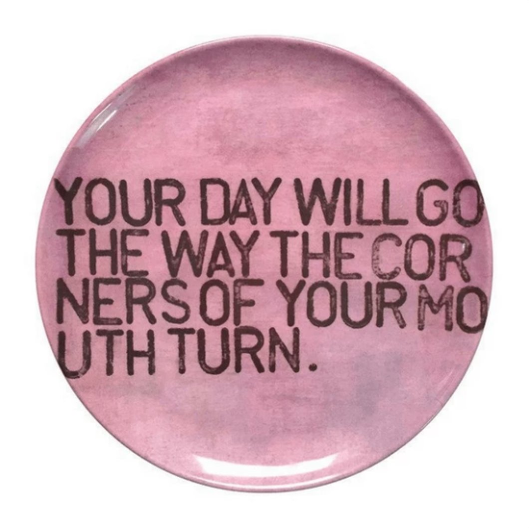 Your Day Will Go Art Print Melamine Plate