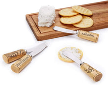 Load image into Gallery viewer, Twine Cork Handled Spreader Set Cheese Knives - Set of 4
