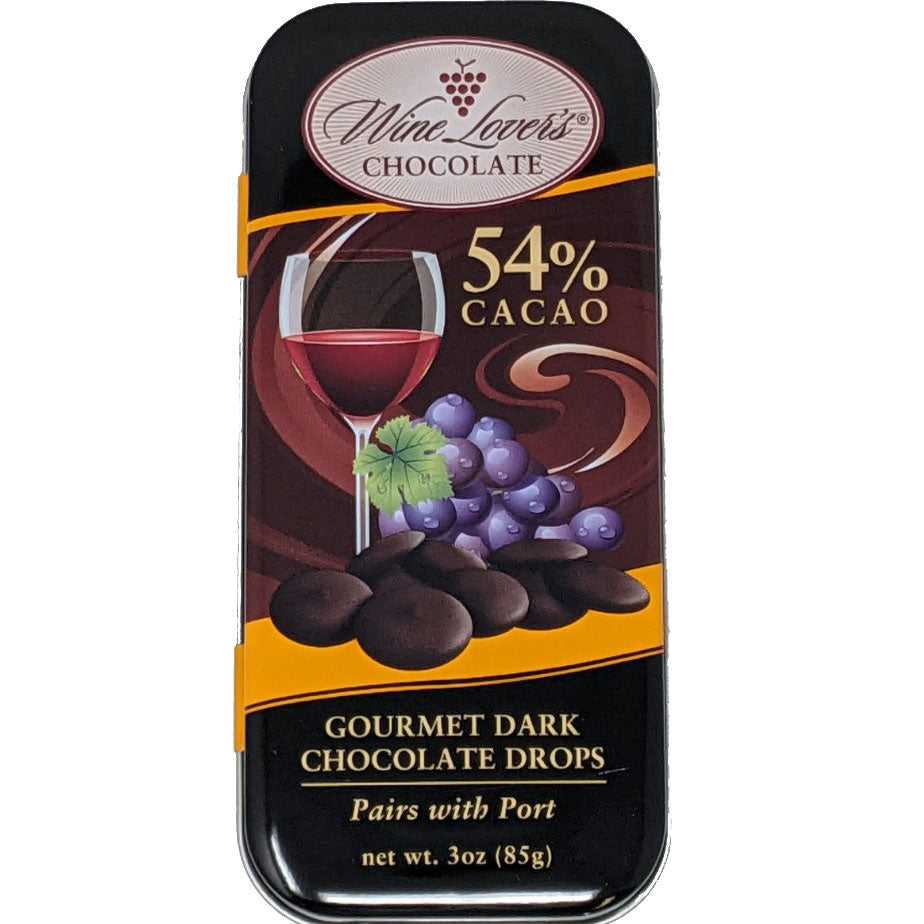 Wine Lover's Chocolate Gourmet Dark Chocolate Drops - Pairs with Port