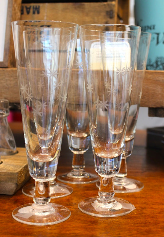 Twinkle Star Champagne Flutes
