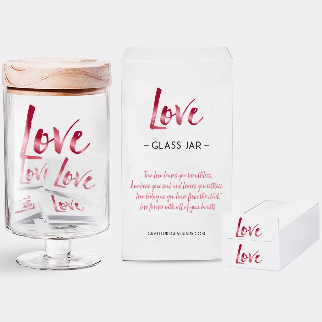 Love Gratitude Glass Jar