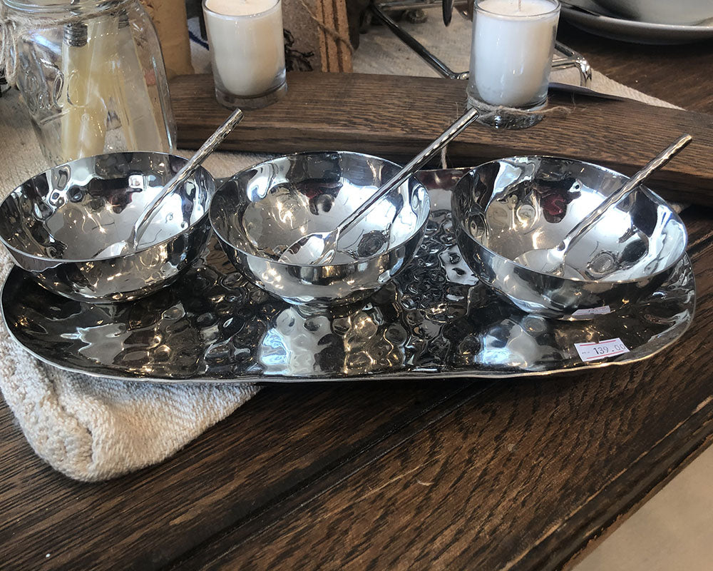 Stainless Steel Condiment Bowl Set