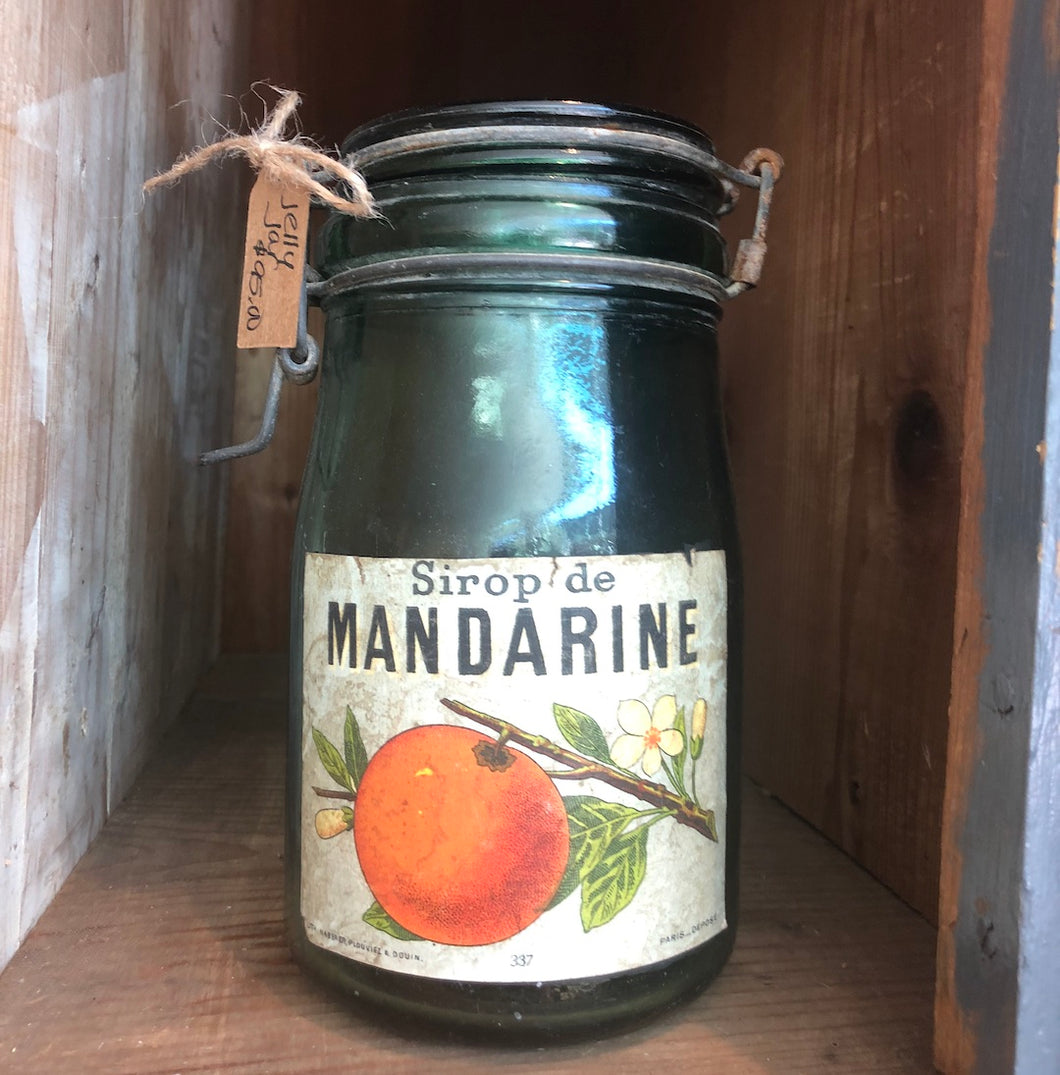 Vintage French Canning Jars - Sirop de Mandarine